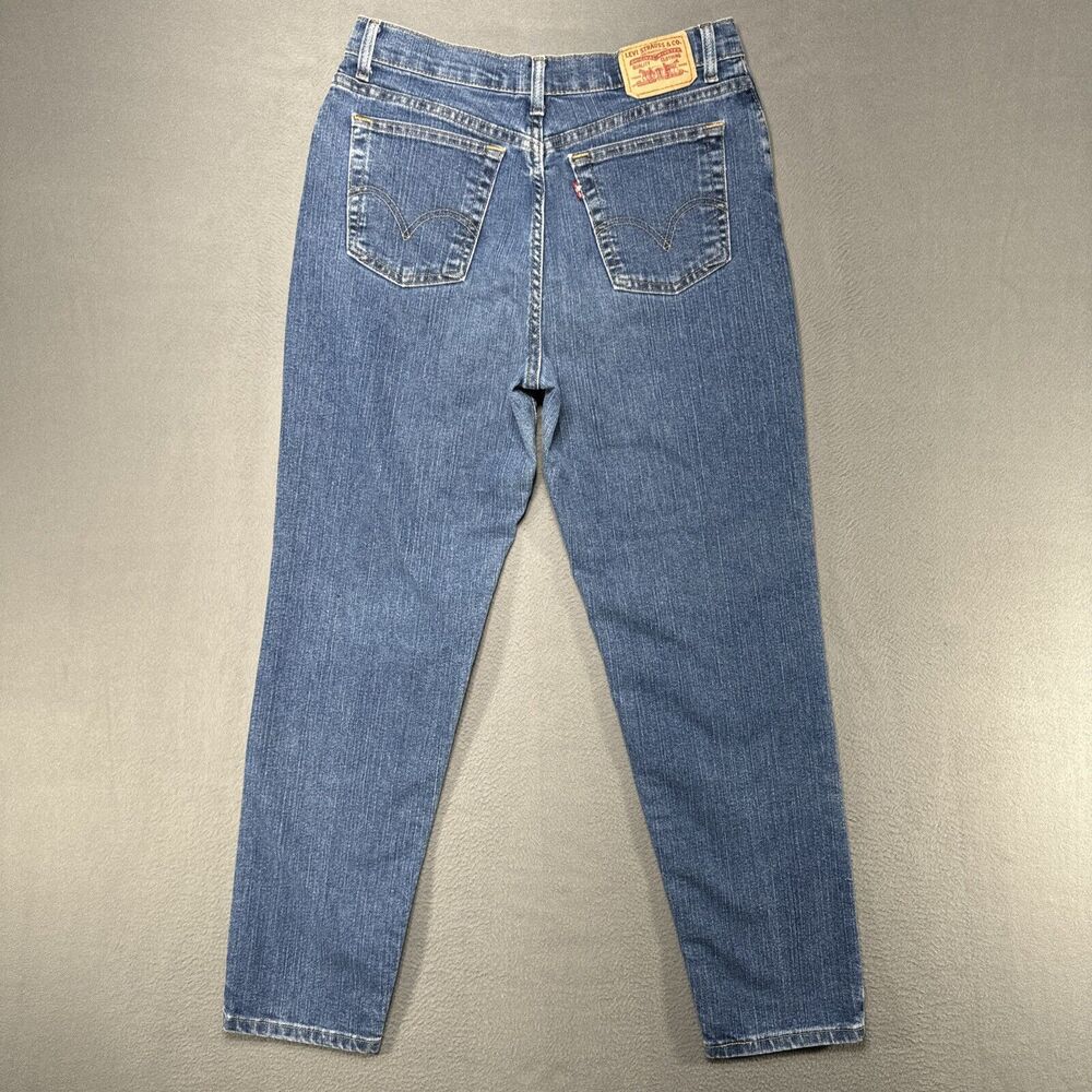 Levis Jeans Womens 12M Blue 512 Slim Tapered Mom High Rise American Denim - Picture 6 of 10